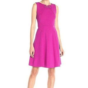 Ivanka Trump Hot Pink Dress W/Toggle Fit & Flare